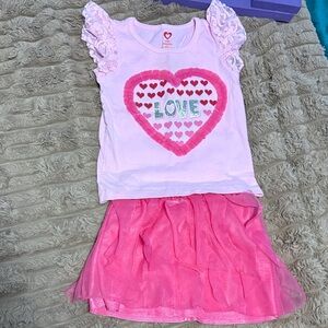 Wonder Nation Pink Love Heart Kids Matching Set